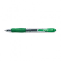 G2 Gel Roller Ball Pen, Retractable, Refillable, Green Ink, 0.7mm Fine, Dozen