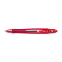 G6 Gel Roller Ball Pen, Retractable, Refillable, Red Ink, 0.7mm Fine