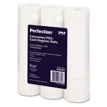 Paper Rolls, One-Ply Cash Register/Add Roll, 2-1/4" x 150 ft, White, 12/Pack