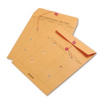 Light Brown Kraft String & Button Interoffice Envelope, 10 x 13, 100/Carton