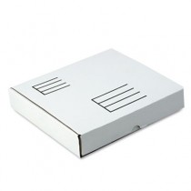 Die-Cut Fiberboard Ring Binder Mailer w/1 Binder Cap, 10-1/2 x 12 x 2-1/8, White