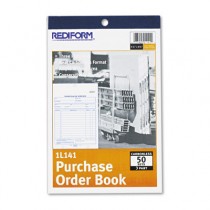 Purchase Order Book, 5 1/2 x 7 7/8 Bottom Punch, Three-Part Carbonless, 50 Forms