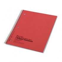 Subject Wirebound Notebook, College/Margin Rule, Ltr, WE, 80 Sheet/Pad