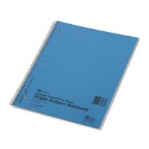 Subject Wirebound Notebook, College/Margin Rule, Ltr, WE, 50 Sheets/Pad
