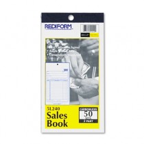 Sales Book, 3-5/8 x 6 3/8, Carbonless Duplicate, 50 Sets/Book
