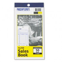 Sales Book, 3 5/8 x 6 3/8, Carbonless Triplicate, 50 Sets/Book