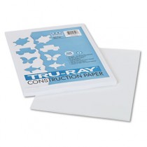 Tru-Ray Construction Paper, 76 lbs., 9 x 12, White, 50 Sheets/Pack