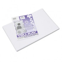 Tru-Ray Construction Paper, 76 lbs., 12 x 18, White, 50 Sheets/Pack