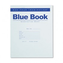 Exam Blue Book, Wide Rule, 8-1/2 x 7, White, 8 Sheets/16 Pages