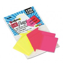 SeeNotes Transparent Film Arrow Flags, Neon Pink/YW, 60 Flags/Pad, 2 Pads/Pack