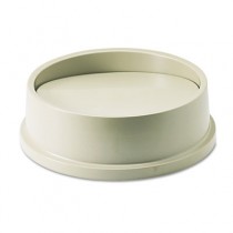 Swing Top Lid for Round Waste Container, Plastic, Beige