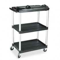 Media Master AV Cart, 2-Shelf, 18-3/4w x 32-3/4d x 42h, Black