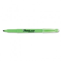 Accent Pocket Style Highlighter, Chisel Tip, Fluorescent Green, 12/Pk