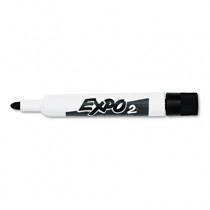 Low Odor Dry Erase Marker, Bullet Tip, Black