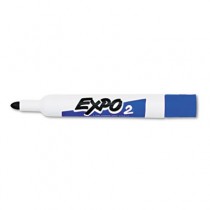 Low Odor Dry Erase Marker, Bullet Tip, Blue