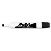 Dry Erase Marker, Chisel Tip, Black, Dozen