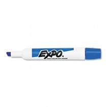 Dry Erase Marker, Chisel Tip, Blue, Dozen