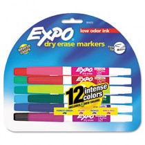 Low Odor Dry Erase Markers, Fine Point, Assorted, 12/Set