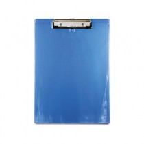 Plastic Clipboard, 1/2" Capacity, Holds 8-1/2w x 12h, Ice Blue