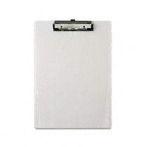 Plastic Clipboard, 1/2" Capacity, Holds 8-1/2w x 12h, Pearl
