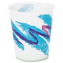 Jazz Waxed Paper Cold Cups, 5 oz, Tide Design