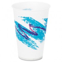 Jazz Waxed Paper Cold Cups, 7 oz, Tide Design
