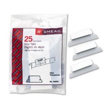 Hanging File Tab/Insert, 1/5 Tab, 2 1/4 Inch, Clear Tab/White Insert, 25/Pack