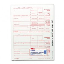 IRS Approved 1099 Tax Form, 8 x 5-1/2, Five-Part Carbonless, 50 Forms