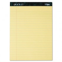 Docket Ruled Perforated Pads, Legal Rule, Letter, Canary, 50 Sheets