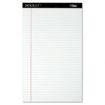 Docket Ruled Perforated Pads, Legal Rule/Size, White