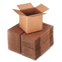 Corrugated Kraft Fixed-Depth Shipping Carton, 6w x 6l x 6h, Brown
