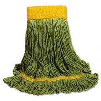Mop Head, EchoMop Looped-End, Recycled PET Content, X-Large, Green
