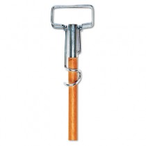 Spring Grip Metal Head Mop Handle for Most Mop Heads, 60in Wood Handle