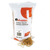 Rubber Bands, Size 10, 1-1/4 x 1/16, 3400 Bands/1lb Pack