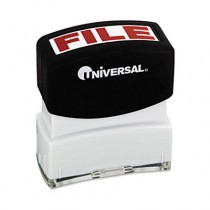 Message Stamp, FILE, Pre-Inked/Re-Inkable, Red