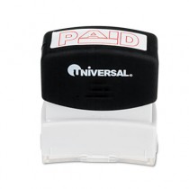 Message Stamp, PAID, Pre-Inked/Re-Inkable, Red