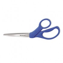All Purpose Preferred Stainless Steel Scissors, 8" Bent, Blue