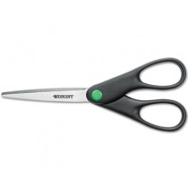 KleenEarth Recycled Stainless Steel Scissors, 7", Black