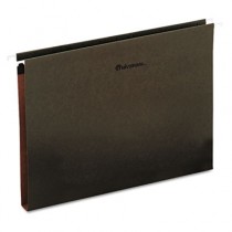 One Inch Box Bottom Hanging Folder, Pressboard, Letter, Standard Green, 25/Box