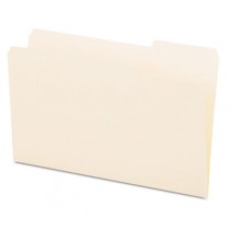 File Folders, 1/3 Cut, One-Ply Top Tab, Third Position, Legal, Manila, 100/Box