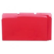 Recycled Interior File Folders, 1/3 Cut Top Tab, Legal, Red