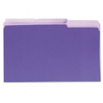 Recycled Interior File Folders, 1/3 Cut Top Tab, Legal, Violet