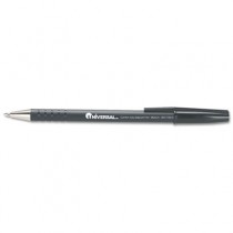 Comfort Grip Ballpoint Stick Pen, Black Ink, Medium, Dozen