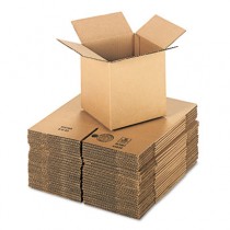 Corrugated Kraft Fixed-Depth Shipping Carton, 8w x 8l x 8h, Brown