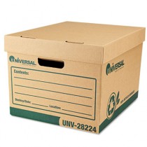 Recycled Record Storage Box, Letter, 12 x 15 x 10, Kraft, 12/Carton