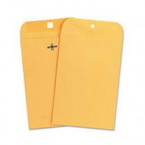 Kraft Clasp Envelope, Side Seam, 28lb, 6 1/2 x 9 1/2, Light Brown, 100/Box