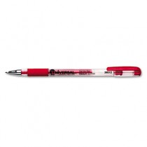 Roller Ball Stick Gel Pen, Red Ink, Medium, Dozen