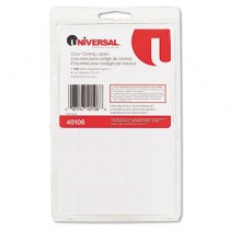 Permanent Self-Adhesive Color-Coding Labels, 3/4in dia, White, 1008/Pack