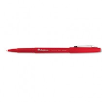 Porous Point Stick Pen, Red Ink, Medium, Dozen