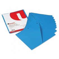 Slash-Cut Pockets for Three-Ring Binders, Jacket, Letter, 11 Pt., Blue, 10/Pack